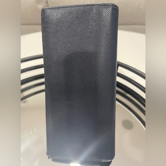 Authentic PRADA Men's Saffiano Leather Bi-Fold Long Wallet- Black - Picture 8 of 14